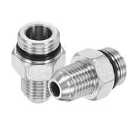 sourcing map Lot de 2 adaptateurs de nettoyeur haute pression, G3/8" mâle vers M14 mâle, raccords pivotants en acier inoxydable pour nettoyeur haute pression