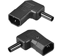 Sourcing Map Lot De 2 Adaptateurs De Prise D'Alimentation À Angle Droit 10 A Mâle Iec320 C14 Ca 110-250 V