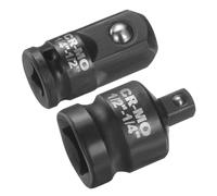 sourcing map Lot de 2 adaptateurs réducteurs de douille à choc 1,3 cm à 0,6 cm 0,6 cm à 1,3 cm carré Drive Standard SAE CR-MO Convertisseur en acier pour visseuse à percussion liquet