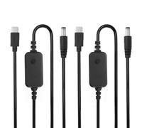 sourcing map Lot de 2 adaptateurs USB C vers DC PD de 1,18 m, 5 V, 9 V, 12 V, 15 V, 20 V, câble de déclenchement de type C vers CC pour tablettes, lumière LED, lampes, routeurs, ordinateur portable