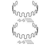 sourcing map Lot de 2 avec Clips et Clous Ressorts de Forme Ronde Noir | 23.6" Remplacement de Ressort de Canapé, pour Réparation de Meubles Réparation de Canapé Fixation de Siège Affaissé