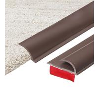 sourcing map Lot de 2 bandes de transition autocollantes en PVC pour surfaces inégales - 100 cm x 30 mm x 5 mm - Café foncé