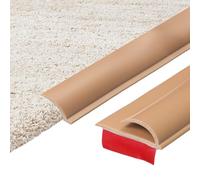 sourcing map Lot de 2 bandes de transition autocollantes en PVC pour surfaces inégales Marron clair 100 x 30 x 5 mm