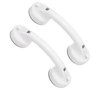 sourcing map Lot de 2 barres d'appui pour baignoires et douches, 21,1 cm, antidérapantes, sans perçage, poignées de porte et fenêtre en verre miroir amovibles pour la sécurité de la salle de bain des