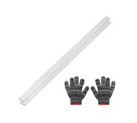 sourcing map Lot de 2 barres plates en acier inoxydable 304, 0,6 cm d'épaisseur, 0,9 cm de large, 30,5 cm de long, avec gants, finition brossée, bandes décoratives pour l'industrie et les loisirs