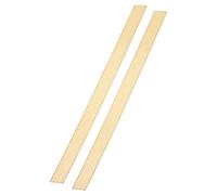 sourcing map Lot de 2 barres plates H62 en laiton massif, barres carrées en laiton massif de 0,6 x 1,3 x 30,5 cm pour la fabrication de couteaux, artisanat, décoration architecturale, industrie,