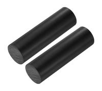 sourcing map Lot de 2 barres rondes solides en plastique ABS - 30 mm x 100 mm - Noir - Pour modélisme, modélisme architectural, bricolage - Table à sable