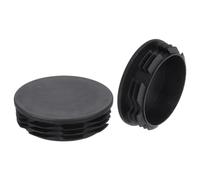 sourcing map Lot de 2 bouchons ronds en plastique noir - 80 mm - Protection contre le glissement pour chaise, canapé, table, étagère