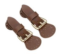 sourcing map Lot de 2 boucles magnétiques en cuir à coudre pour pochettes, vestes, loisirs créatifs, couture Marron foncé