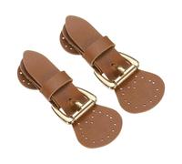 sourcing map Lot de 2 boucles magnétiques en cuir à coudre pour pochettes, vestes, loisirs créatifs, couture Marron clair