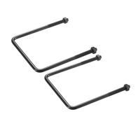 sourcing map Lot de 2 boulons en U carrés M8, 100 mm de largeur intérieure de 140 mm de long, boulons de serrage en U en acier inoxydable 304 galvanisé avec écrous pour automobile, remorque, bateau