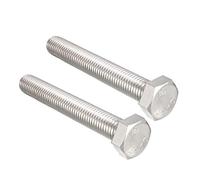 Sourcing Map Lot de 2 boulons hexagonaux M14 M14-2 x 100 mm UNC à tête hexagonale en acier inoxydable A2-70 (304) entièrement filetés