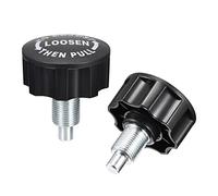 sourcing map Lot de 2 boutons à ressort M18 - Pièces de rechange pour la maison, le fitness, le réglage de la hauteur - Noir