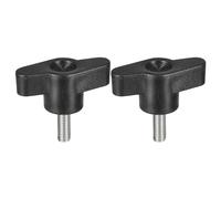 sourcing map Lot de 2 boutons de serrage M5 x 15 mm en acier inoxydable 304 en forme de T pour un retrait rapide du bouton de serrage à la main