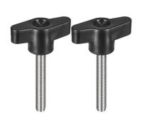 sourcing map Lot de 2 boutons de serrage M6 x 40 mm en acier inoxydable 304 en forme de T pour un retrait rapide du bouton de serrage à la main