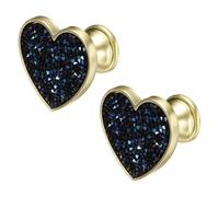 sourcing map Lot de 2 boutons de tiroir décoratifs en alliage de zinc en forme de cœur avec vis pour meubles, commode, armoire, placard, bleu cristal