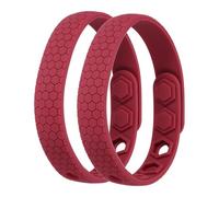 sourcing map Lot de 2 bracelets antistatiques réglables en silicone anti-statique, 25,4 cm, pour équilibrer l'énergie et le sport, conçus pour éliminer l'électricité statique, rouge
