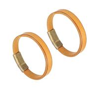 sourcing map Lot de 2 bracelets en cuir uni avec boucle, 20,3 cm naturel, pour loisirs créatifs, loisirs créatifs, fabrication de bijoux