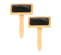 sourcing map Lot de 2 brosses à carder en laine, 2 outils de toilettage en bois moyen pour le feutrage à l'aiguille, le toilettage des animaux domestiques, le tissage, les fournitures d'artisanat