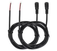 sourcing map Lot de 2 câbles d'alimentation CC 5,5 mm x 2,1 mm femelle vers fil nu extrémité ouverte 200 cm pour PC, ordinateur portable, jouets, téléphone portable, appareils électroniques