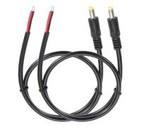 sourcing map Lot de 2 câbles d'alimentation CC 5,5 mm x 2,5 mm mâle vers fil nu extrémité ouverte 50 cm pour PC, ordinateur portable, jouets, téléphone portable, appareil électronique