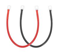 sourcing map Lot de 2 câbles de batterie 8 AWG, câbles onduleurs de batterie en cuivre pur de 0,3 m avec bornes à anneau de 6,3 mm pour bateau, voiture, camping-car, rouge et noir
