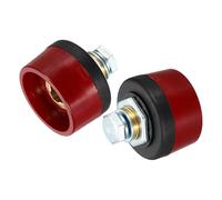 sourcing map Lot de 2 câbles de soudure DKJ50-70 en laiton à raccord rapide pour équipement d'alimentation, rouge