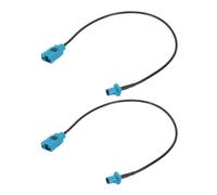 sourcing map Lot de 2 câbles d'extension d'antenne, 0,3 m Fakra-Z mâle vers Fakra-Z femelle RF câble coaxial pour autoradio stéréo de voiture, GPS, radio FM AM RG174