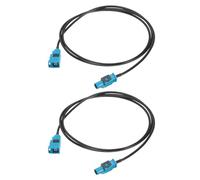 sourcing map Lot de 2 câbles d'extension d'antenne, 1 m de long Fakra-Z mâle vers Fakra-Z femelle RF câble coaxial pour autoradio stéréo de voiture, GPS, radio FM AM RG174
