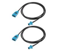 sourcing map Lot de 2 câbles d'extension d'antenne, 1 m Fakra-Z mâle vers Fakra-Z femelle RF câble coaxial pour autoradio stéréo de voiture, GPS, radio FM AM RG174