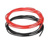 sourcing map Lot de 2 câbles électriques en silicone 20 AWG, calibre 20, 1,5 m, 600 V 200 C, fil de batterie haute température pour automobile, moteur, onduleur de camping-car, rouge et noir