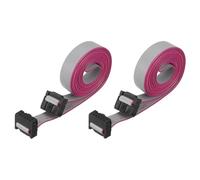 sourcing map Lot de 2 câbles plats avec connecteurs IDC, 10 broches, pas de 2,54 mm, longueur 1,5 m, double connecteur femelle FC vers FC, câble plat pour électronique industrielle, gris