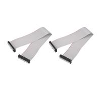 sourcing map Lot de 2 câbles plats avec connecteurs IDC, 30 broches, pas de 2,54 mm, longueur 30 cm, double connecteur femelle FC vers FC, câble plat pour électronique industrielle, gris