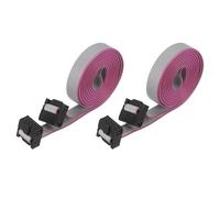 sourcing map Lot de 2 câbles plats avec connecteurs IDC, 8 broches, pas de 2,54 mm, longueur 1,5 m, double connecteur femelle FC vers FC, câble plat pour électronique industrielle, gris