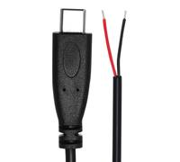 sourcing map Lot de 2 câbles USB C mâles de 1 m, 22 AWG 12 V 3 A, prise de type C vers 2 broches à extrémité ouverte pour équipement d'ordinateur portable à monter soi-même