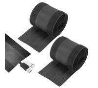 sourcing map Lot de 2 cache-câbles pour moquette - 3 m - Pour le bureau et la maison - Noir/jaune