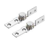 sourcing map Lot de 2 charnières à arbre de couple de 1 N.M, charnière rabattable en acier inoxydable 304 à 360 degrés pour table pliante, fenêtres, portes, armoires, boîtes, argent