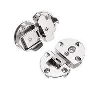 sourcing map Lot de 2 charnières à rabat cachées à 90 degrés, 5,8 x 3,7 cm, charnière cachée en alliage de zinc pour porte d'armoire, bureau d'ordinateur pliable, argent