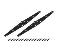 sourcing map Lot de 2 charnières à sangle, charnières de porte d'abri de jardin de 15,2 cm, charnières en T robustes avec vis pour clôtures en bois, portes de cour, portail de grange, noir