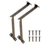 sourcing map Lot de 2 charnières de support de couvercle pliable de 10,9 cm, charnières en fer rotatives à 180 degrés avec vis pour boîtes en bois, boîte à bijoux, présentoir à bijoux, bronze