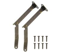 sourcing map Lot de 2 charnières de support de couvercle pliable de 8,9 cm, charnières en fer rotatives à 180 degrés avec vis pour boîtes en bois, boîte à bijoux, présentoir à bijoux, bronze