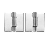 sourcing map Lot de 2 charnières soudées robustes en acier inoxydable 304 pour portes de remorque, 3,8 x 4 x 0,2 cm, argenté