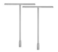 sourcing map Lot de 2 clés à douille à poignée en T 9 mm avec poignée en T - Clé hexagonale antidérapante longue portée CR-V en acier au chrome vanadium pour réparation de moto, vélo, voiture, argent
