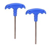 sourcing map Lot de 2 clés hexagonales H4 avec poignée en T 4 mm en acier S2