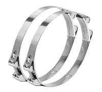 sourcing map Lot de 2 colliers de serrage à boulon en T de 50 à 60 mm en acier inoxydable 304 à double tête réglable pour tuyaux de radiateur industriels