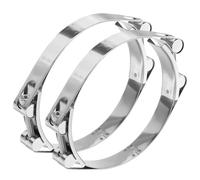 sourcing map Lot de 2 colliers de serrage à boulon en T de 55 à 65 mm en acier inoxydable 304 à double tête réglable pour tuyaux de radiateur industriels