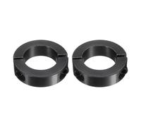 sourcing map Lot de 2 colliers de serrage à double axe fendu, alésage de 35 mm, collier de serrage en une pièce de 57 mm de diamètre extérieur et 15 mm d'épaisseur en oxyde noir avec jeu de vis (acier