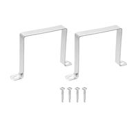 sourcing map Lot de 2 colliers de serrage carrés en forme de U, 100 x 100 mm, support en forme de U en acier inoxydable 304 avec tête cruciforme, vis auto-perceuses pour tuyaux, porte, barre fermée
