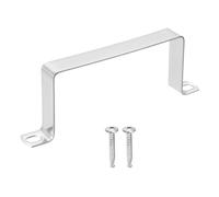 sourcing map Lot de 2 colliers de serrage carrés en forme de U, 120 x 60 mm, support en forme de U en acier inoxydable 304 avec tête cruciforme, vis auto-perceuses pour tuyaux, porte, barre fermée