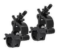 sourcing map Lot de 2 colliers de serrage en alliage d'aluminium pour tube OD de 3,1 à 3,5 cm et 3,8 à 4,5 cm, charge maximale de 99,8 kg, double boucle, noir